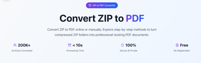 Convert ZIP to PDF Using JPG2Go
